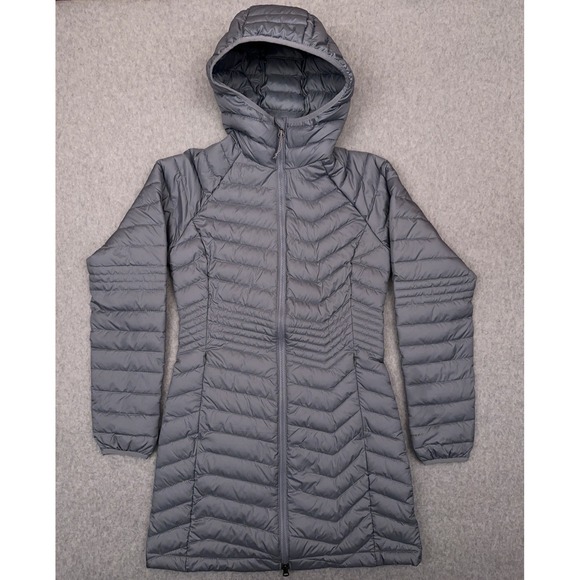 Columbia Powder Lite Mid Jacket Women's Small Gray Omni-Heat Insulated Puffer‎ - Picture 1 of 10